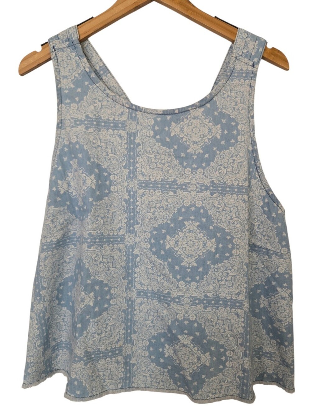 🌾🤠 Wrangler Retro Plus Size Paisley Tank Top XXL Western Boho Festival Cottage - Picture 2 of 7